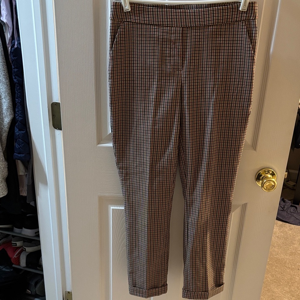 Women’s Brown Checkered Pants